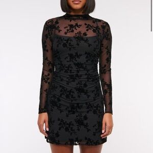 BNWT Abercrombie Paloma Long Sleeve Mesh Mini Dress